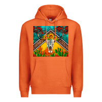 Carrot western sunflowers longhorn bull skull Premium Hoodie - Artiststas