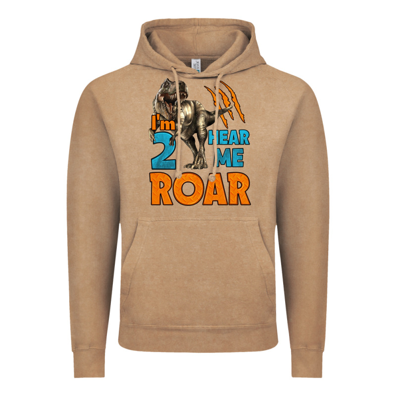 I'm Two Hear Me Roar Dinosaur Birthday Vintage Hoodie by LillyAllenDesigns | Teevron