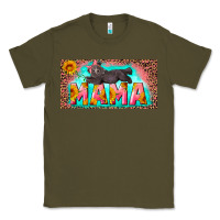 Army Green mama with baby bear and leopard license plate Classic Tee - Artiststas