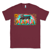 Burgundy mama with baby bear and leopard license plate Classic Tee - Artiststas