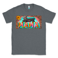 Charcoal Heather mama with baby bear and leopard license plate Classic Tee - Artiststas