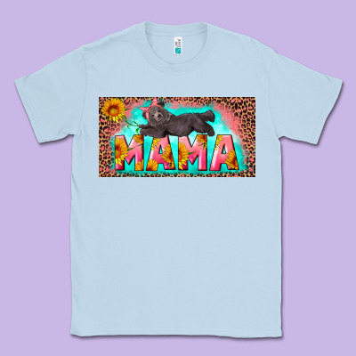 Mama With Baby Bear And Leopard License Plate Classic Tee Designed By Artiststas