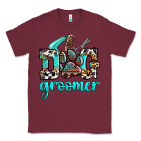 Burgundy western dog groomer Classic Tee - OliviaCreatesArt