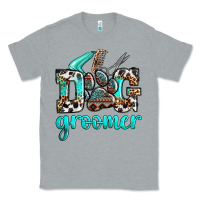Heather Grey western dog groomer Classic Tee - OliviaCreatesArt
