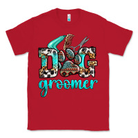 Red western dog groomer Classic Tee - OliviaCreatesArt