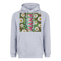 Heather Grey Blessed mama with daisy and leopard Heavyweight Hoodie - RanaPortraitStore