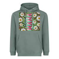 Sage Blessed mama with daisy and leopard Heavyweight Hoodie - RanaPortraitStore