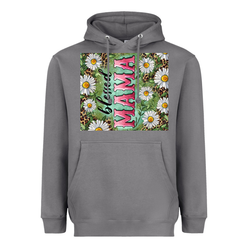 Blessed Mama With Daisy And Leopard Heavyweight Hoodie by RanaPortraitStore | Teevron