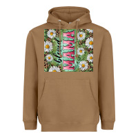 Toasted Coconut Blessed mama with daisy and leopard Heavyweight Hoodie - RanaPortraitStore