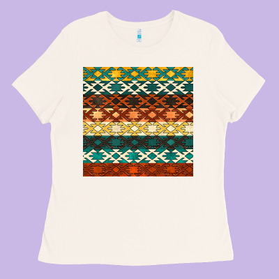 Native American Aztec Seamless Pattern 1 Ladies Tee Designed By Bundleandbundleshop