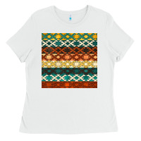 White native american aztec seamless pattern 1 Ladies Tee - BundleAndBundleShop