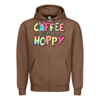 Chestnut coffee makes me hoppy easter Zipper Hoodie - Jasminsmagicworld