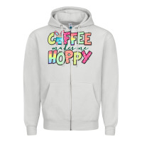 Dove Grey coffee makes me hoppy easter Zipper Hoodie - Jasminsmagicworld