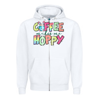 White coffee makes me hoppy easter Zipper Hoodie - Jasminsmagicworld
