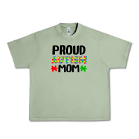Oil Green autism awareness puzzle theme Urban Heavy Tee - CowhideDigitalArt