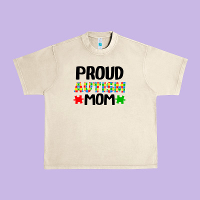 Autism Awareness Puzzle Theme Urban Heavy Tee Designed By Cowhidedigitalart