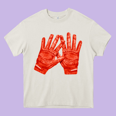 Receiver Gloves Fa Element 1 Heavy Core Tee Designed By Fadigitalartstudio