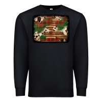 Black christmas buffalo plaid cowhide background Premium Sweatshirt - Jasminsmagicworld