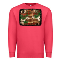 Cardinal christmas buffalo plaid cowhide background Premium Sweatshirt - Jasminsmagicworld