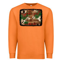 Carrot christmas buffalo plaid cowhide background Premium Sweatshirt - Jasminsmagicworld
