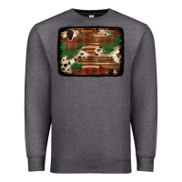 Charcoal Heather christmas buffalo plaid cowhide background Premium Sweatshirt - Jasminsmagicworld