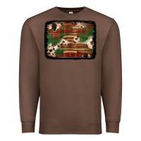 Chestnut christmas buffalo plaid cowhide background Premium Sweatshirt - Jasminsmagicworld