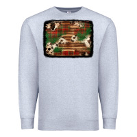 Heather Grey christmas buffalo plaid cowhide background Premium Sweatshirt - Jasminsmagicworld