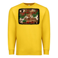 Lemon christmas buffalo plaid cowhide background Premium Sweatshirt - Jasminsmagicworld