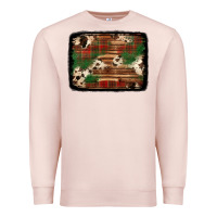 Pale Pink christmas buffalo plaid cowhide background Premium Sweatshirt - Jasminsmagicworld