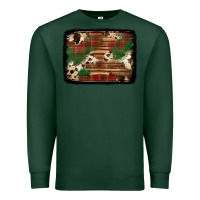 Sports Green christmas buffalo plaid cowhide background Premium Sweatshirt - Jasminsmagicworld