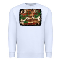 White christmas buffalo plaid cowhide background Premium Sweatshirt - Jasminsmagicworld