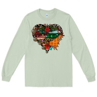 Festive Western Christmas Heart Long Sleeve Tee | Teevron