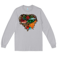 Moon Dust festive western christmas heart Long Sleeve Tee - CowhideDigitalArt