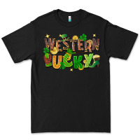 Black western lucky St. Patricks Day Premium Tee - FaDigitalArtStudio