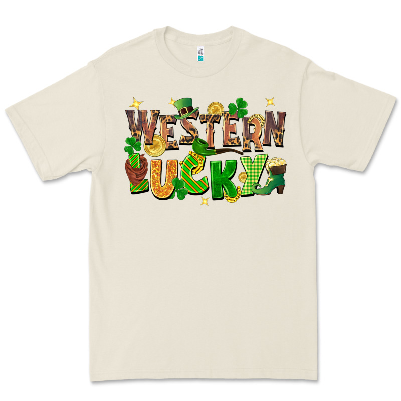 Western Lucky St. Patricks Day Premium Tee by FaDigitalArtStudio | Teevron