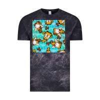Cloud Black honey bee gnomes seamless pattern Vintage Tee - BundleAndBundleShop