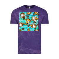 Cloud Purple honey bee gnomes seamless pattern Vintage Tee - BundleAndBundleShop