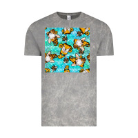 Cloud Rock honey bee gnomes seamless pattern Vintage Tee - BundleAndBundleShop