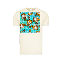 Vintage Arctic honey bee gnomes seamless pattern Vintage Tee - BundleAndBundleShop