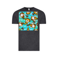 Vintage Black honey bee gnomes seamless pattern Vintage Tee - BundleAndBundleShop