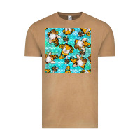 Vintage Camel honey bee gnomes seamless pattern Vintage Tee - BundleAndBundleShop