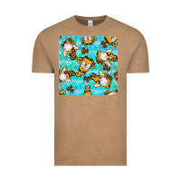 Vintage Coffee honey bee gnomes seamless pattern Vintage Tee - BundleAndBundleShop