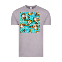 Vintage Zinc honey bee gnomes seamless pattern Vintage Tee - BundleAndBundleShop