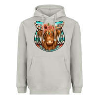 Moon Dust highland cow serape floral headband horseshoe Heavyweight Hoodie - Jasminsmagicworld