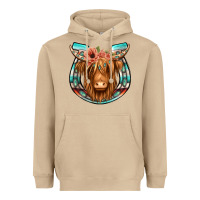 Mushroom highland cow serape floral headband horseshoe Heavyweight Hoodie - Jasminsmagicworld