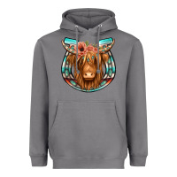 Storm highland cow serape floral headband horseshoe Heavyweight Hoodie - Jasminsmagicworld