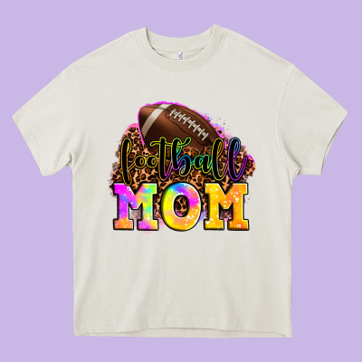 Football Mom Heavy Core Tee Designed By Oliviacreatesart