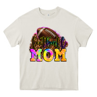 Cream football mom Heavy Core Tee - OliviaCreatesArt