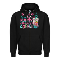 Black some bunny needs coffee easter Zipper Hoodie - Jasminsmagicworld