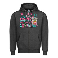 Charcoal Heather some bunny needs coffee easter Zipper Hoodie - Jasminsmagicworld